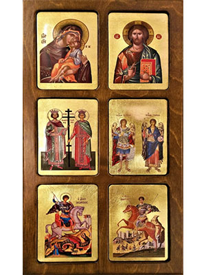 Ξύλινη Εικόνα Πολυθεματική 6 θέσεων