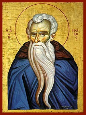 SAINT NILUS THE MYRRH-GUSHER, OF MT. ATHOS, GREECE, BUST