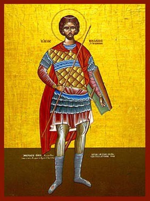 SAINT NICHOLAS, THE NEW MARTYR OF VOUNENA, GREECE, FULL BODY