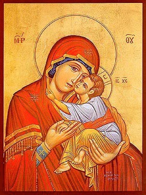 VIRGIN AND CHILD, SWEET KISSING