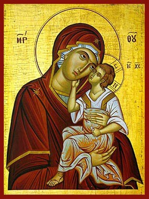 VIRGIN AND CHILD, SWEET KISSING