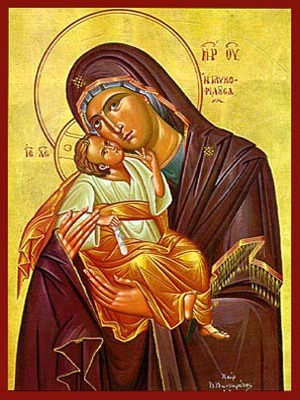 VIRGIN AND CHILD, SWEET KISSING