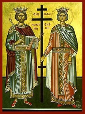 SAINTS CONSTANTINE AND HELEN, FULL BODY