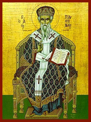 SAINT PARTHENIUS, BISHOP OF LAMPSACUS ON THE HELLESPOND, ENTHRONED