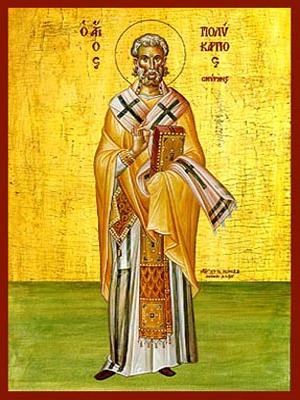 SAINT POLYCARP, HIEROMARTYR, BISHOP OF SMYRNA, FULL BODY