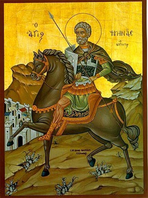 SAINT MENAS, THE GREAT MARTYR, OF EGYPT, ON HORSEBACK