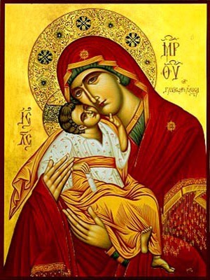 VIRGIN AND CHILD, SWEET KISSING