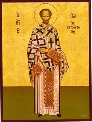 SAINT JOHN THE CHRYSOSTOM, PATRIARCH OF CONSTANTINOPLE, FULL BODY