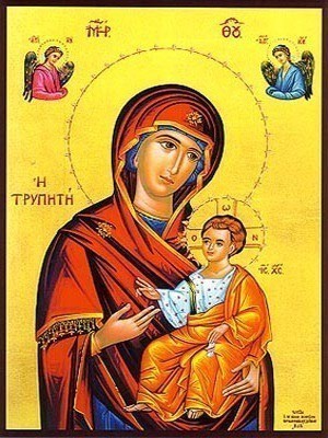 VIRGIN AND CHILD HODEGETRIA, TRYPETE, AEGION GREECE