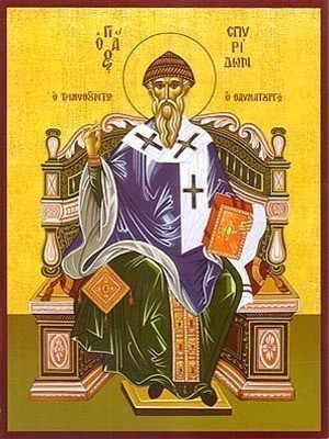 SAINT SPYRIDON, BISHOP OF TREMITHON, CYPRUS, ENTHRONED