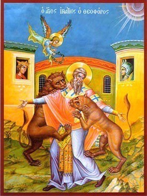 SAINT IGNATIUS HIEROMARTYR, THE GOD-BEARER, BISHOP OF ANTIOCH, THE MARTYRDOM