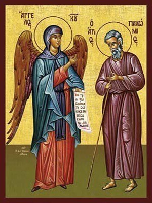 SAINT PACHOMIUS THE GREAT, ANGEL REVEALING TO HIM THE MONASTIC SCHEME