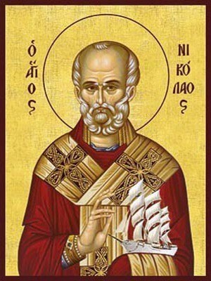 SAINT NICHOLAS, ARCHBISHOP OF MYRA IN LYCIA, WITH VESSEL