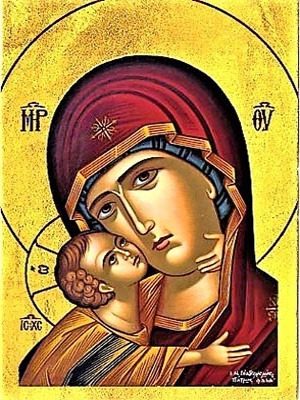 VIRGIN AND CHILD, SWEET KISSING, BUST