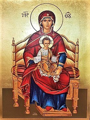 VIRGIN AND CHILD, PLATYTERA ENTHRONED