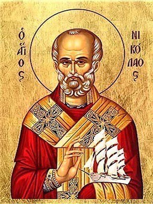 SAINT NICHOLAS, ARCHBISHOP OF MYRA IN LYCIA, WITH VESSEL