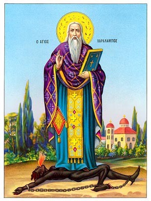 SAINT CHARALAMPUS, HIEROMARTYR, BISHOP OF MAGNESIA, GREECE, FULL BODY