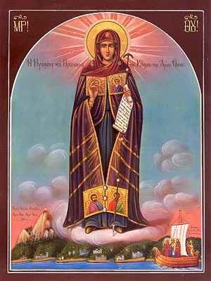 VIRGIN, ABBESS OF MOUNT ATHOS, FULL BODY
