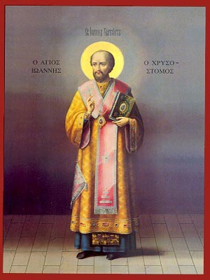 SAINT JOHN THE CHRYSOSTOM, PATRIARCH OF CONSTANTINOPLE, FULL BODY