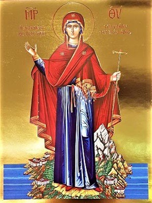 VIRGIN, ABBESS OF MOUNT ATHOS, FULL BODY