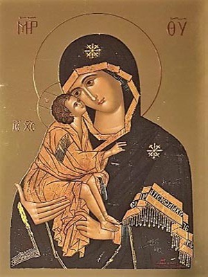 VIRGIN AND CHILD, SWEET KISSING, OF THE DON
