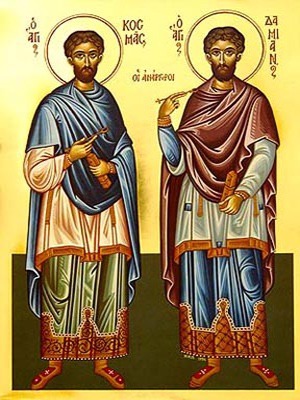 SAINTS COSMAS AND DAMIAN, THE HOLY UNMERCENARIES, FULL BODY