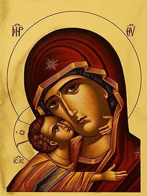 VIRGIN AND CHILD, SWEET KISSING, BUST