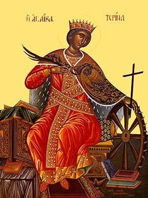 SAINT CATHERINE THE GREAT MARTYR, OF ALEXANDRIA, ENTHRONED