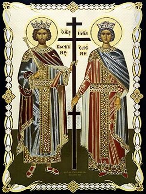 SAINTS CONSTANTINE AND HELEN, FULL BODY